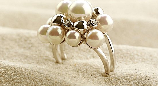 Серебряные кольца с жемчугом